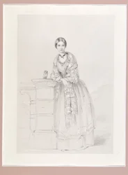 Florence Nightingale ja Athena-pöllö, julkaissut P. ja D. Colnaghi, 1855